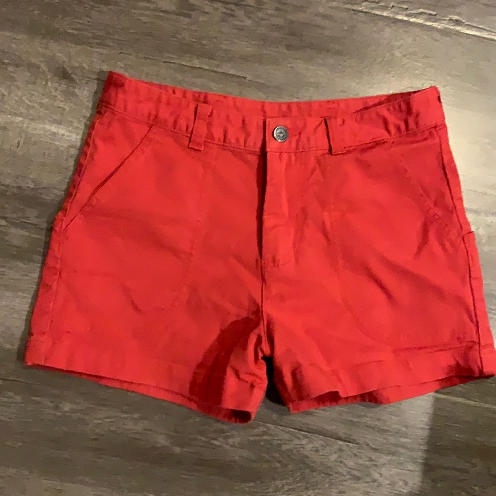 Patagonia stand up canvas shorts in coral red 2
